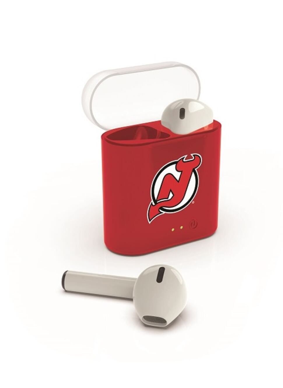 NHL Devils Wireless Earbuds True Blue Bluetooth New Jersey Smart Tablet Cup Red